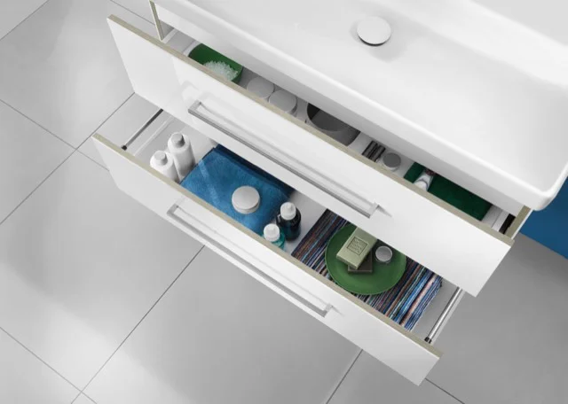 Villeroy & Boch Schrankwaschtisch Avento 4156A4, 1000x470x165 mm, weiß Alpin, mit Überlauf, für zwei 1-Loch-Armaturen