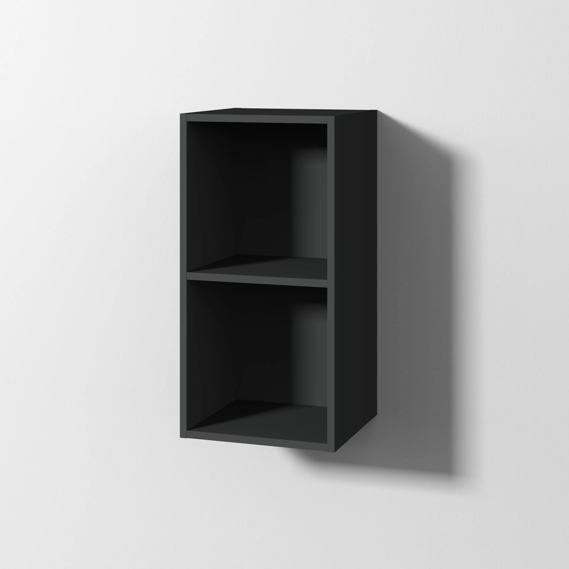 Sanipa Cubes Regalmodul offen Graphit-Matt 700x350x328 mm drehbar mit festem Zwischenboden horizontal und vertikal montierbar