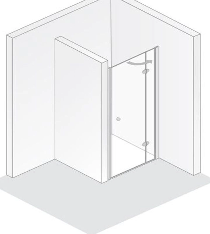 HSK teilgerahmte Drehtür an Nebenteil für Nische „Premium Classic“ Glas Mattierung mittig (65 cm), Profile Alu Silber-matt, Scharniere Premium Classic, H: 2000 mm HSK teilgerahmte Drehtür an Nebenteil für Nische „Premium Classic“ Glas Mattierung mittig (65 cm), Profile Alu Silber-matt, Scharniere Premium Classic, H: 2000 mm