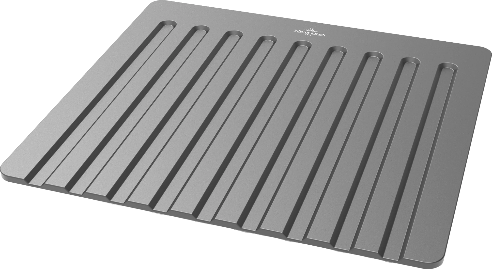 Villeroy & Boch Abtropfmatte aus Silikon Zubehör 9K1500, 420 x 420 mm, Edelstahl
