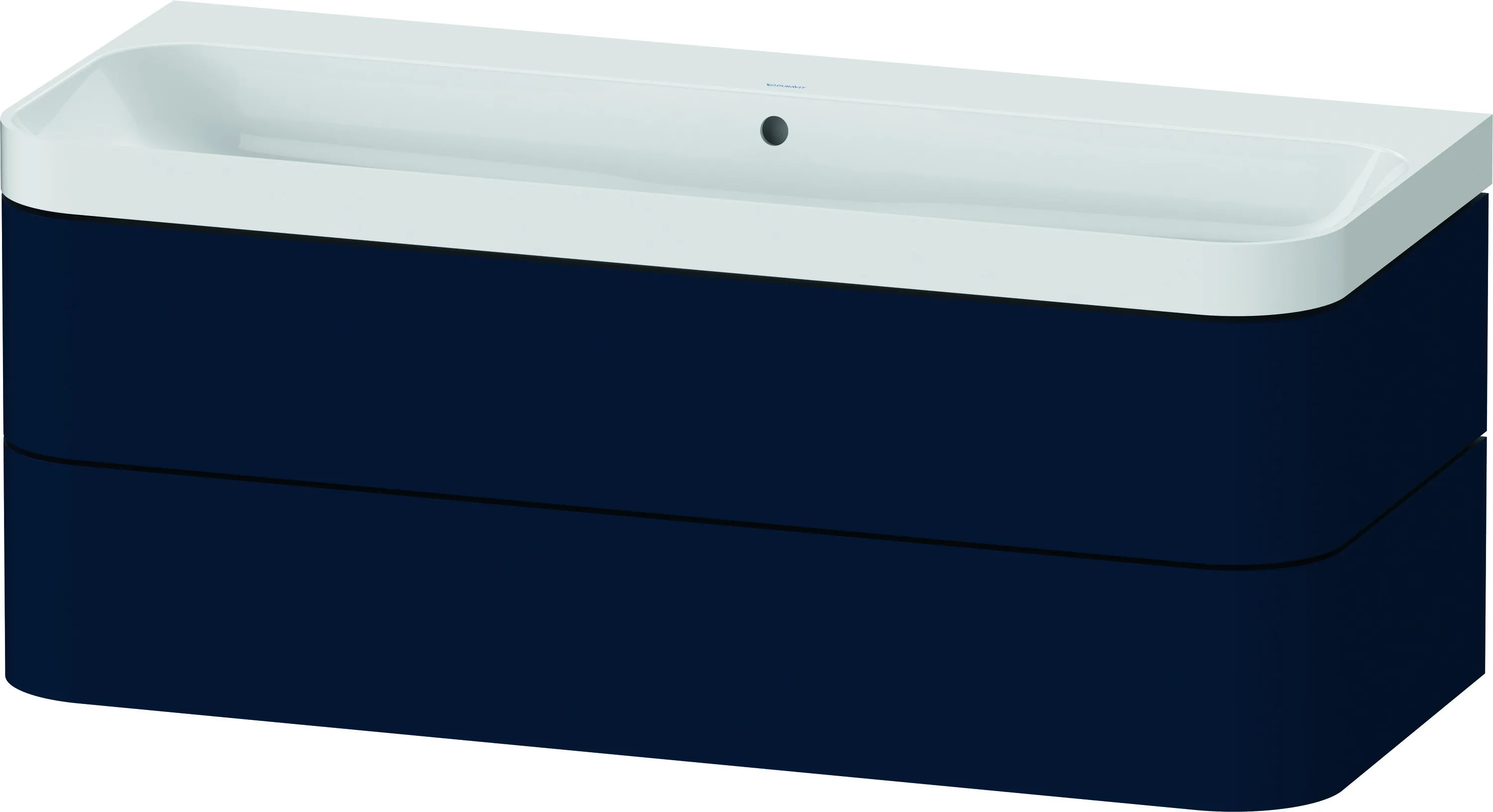 Duravit Waschtischunterschrank c-shaped Set wandhängend „Happy D.2 Plus“ 117,5 × 48 × 49 cm Nachtblau Seidenmatt Duravit Waschtischunterschrank c-shaped Set wandhängend „Happy D.2 Plus“ 117,5 × 48 × 49 cm Nachtblau Seidenmatt