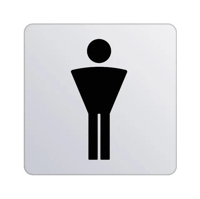 KEUCO PLAN Türschild Symbol Herren verchromt KEUCO PLAN Türschild Symbol Herren verchromt