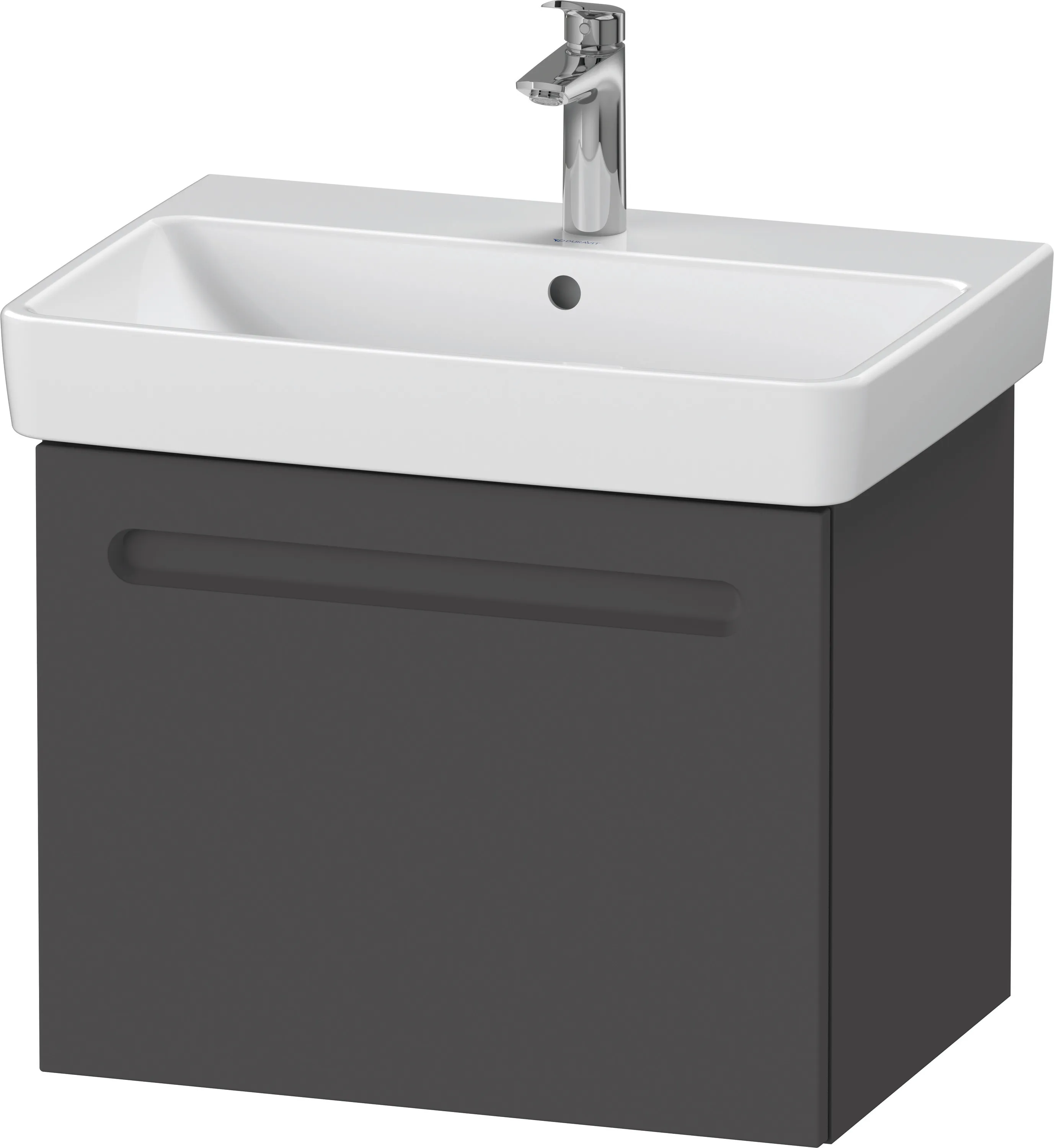 Duravit Waschtischunterschrank wandhängend „No.1“ 59 × 47,8 × 42,6 cm in Graphit Matt