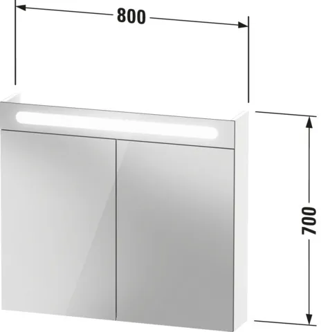 Duravit Spiegelschrank „No.1“ 80 × 70 × 14,8 cm