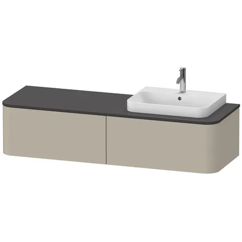 Duravit Waschtischunterschrank wandhängend „Happy D.2 Plus“ 160 × 35,4 × 55 cm, rechts Duravit Waschtischunterschrank wandhängend „Happy D.2 Plus“ 160 × 35,4 × 55 cm, rechts