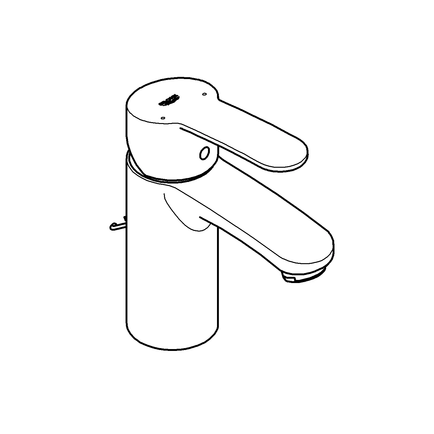 Einhand-Waschtischbatterie Eurostyle Cosmopolitan 33557_2, S-Size, Einlochmontage, versenkbare Kette, chrom Einhand-Waschtischbatterie Eurostyle Cosmopolitan 33557_2, S-Size, Einlochmontage, versenkbare Kette, chrom