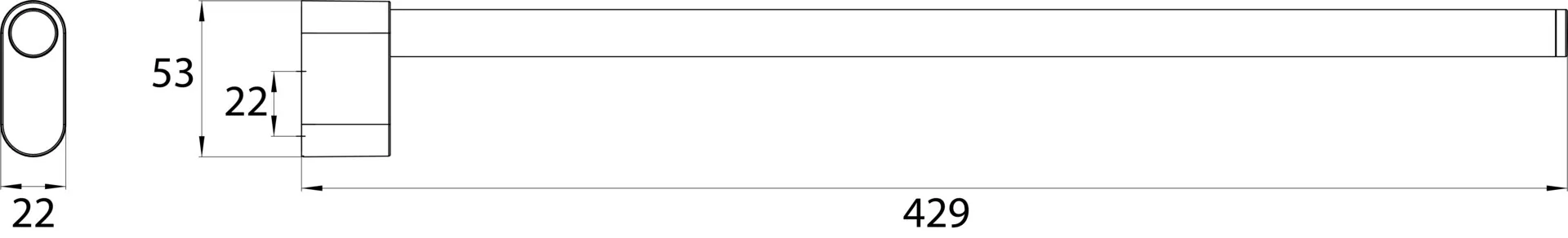 flow Handtuchhalter starr 1-armig, 430 mm, schwarz flow Handtuchhalter starr 1-armig, 430 mm, schwarz