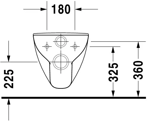 Wand-Tiefspül-WC barrierefrei „D-Code“ 36 × 36,5 × 70 cm mit HygieneGlaze