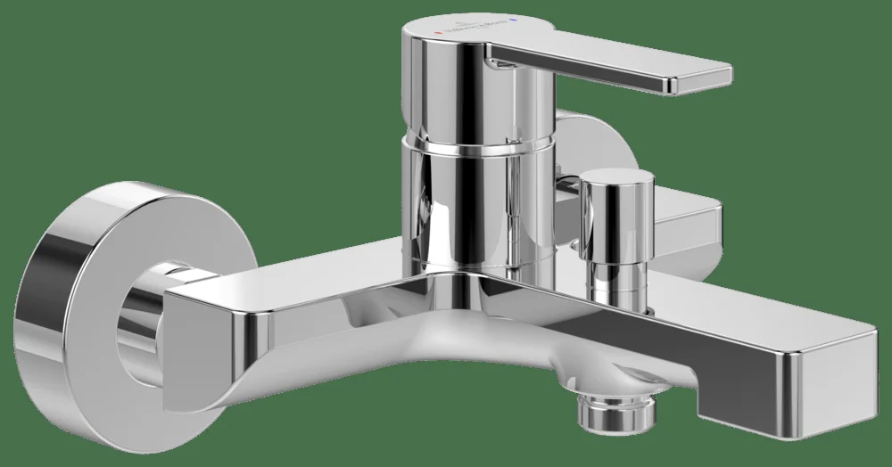 Villeroy & Boch Architectura Einhebel-Badewannenarmatur TVT103002000, 180 x 97 x 156 mm, Chrom