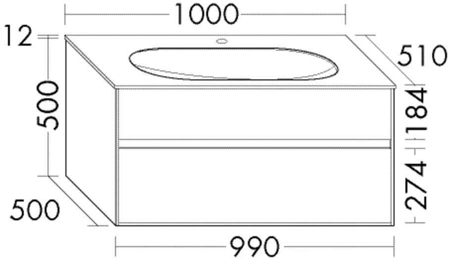 burgbad Badmöbelset „rc40Solitaire“ 104 × 55,2 cm in Schilf Hochglanz