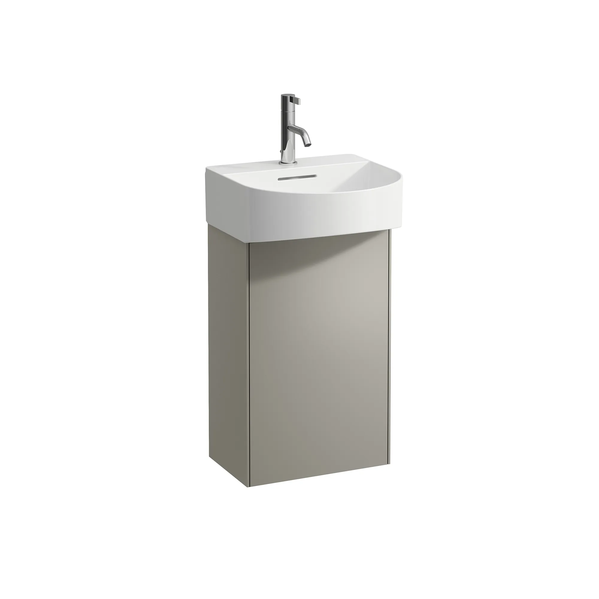 Laufen Waschtischunterbau „SONAR“ 240 × 600 × 385 mm Titan, Anschlag links