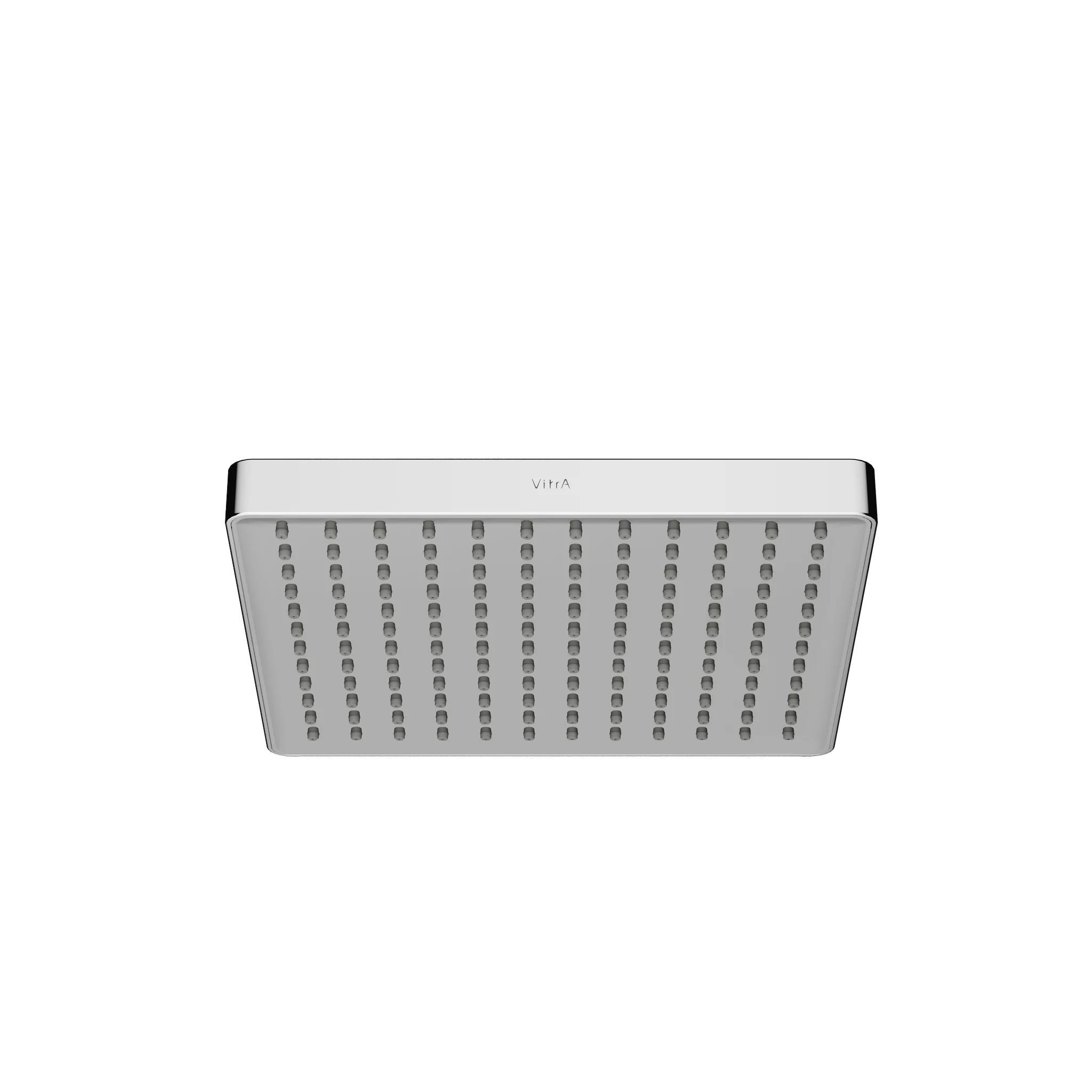 VitrA Core Square Kopfbrause, eckig, 25 x 25 cm, Chrom, 1 Strahlart Aquarain, Anti-Kalk Easy Clean, Kugelgelenk 17° schwenkbar, max. 9 l/min Durchfluss, Anschluss G 1/2, eigensicher gegen Rückfließen