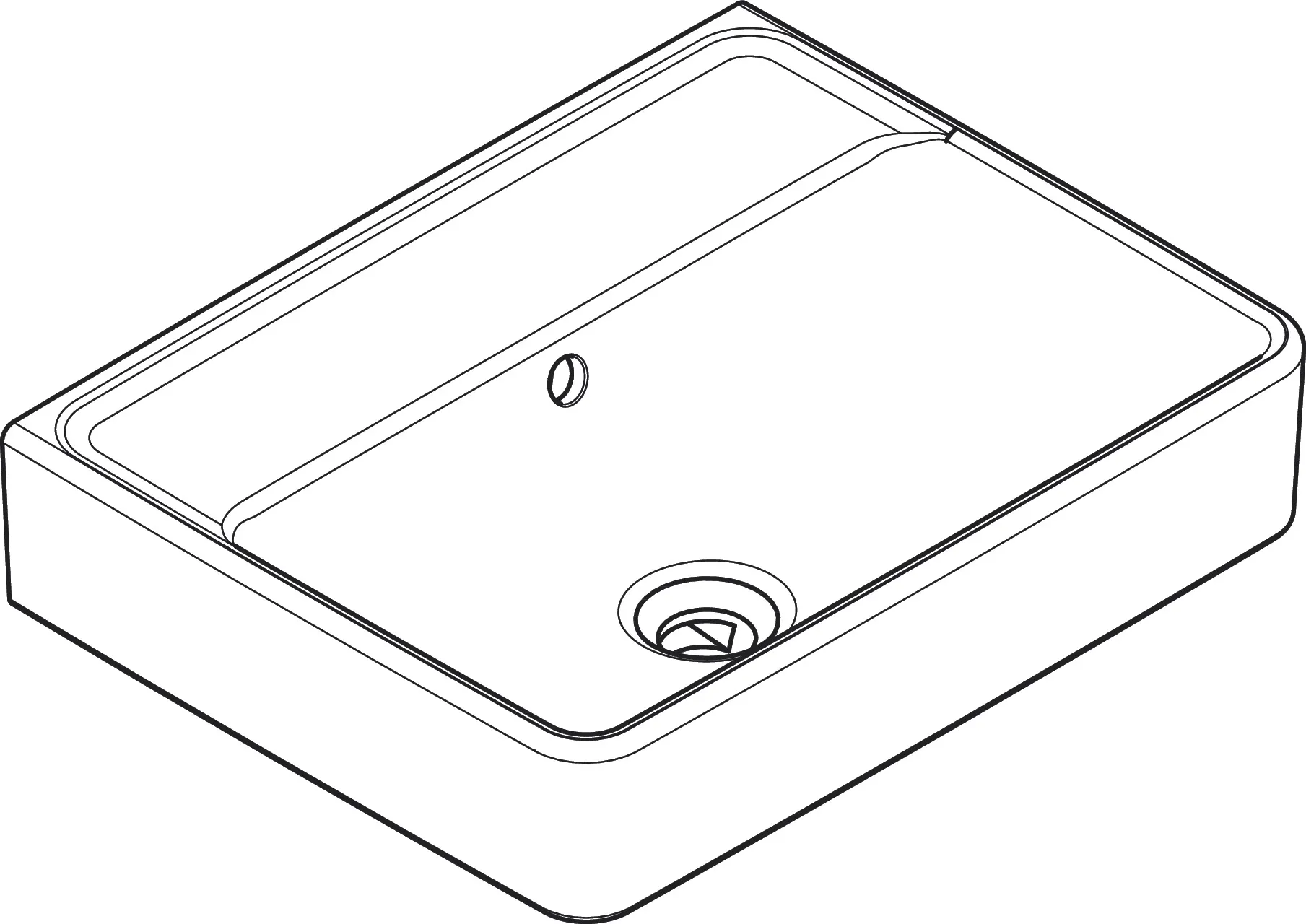 Hansgrohe Xanuia Q Handwaschbecken 500x390 mm, Weiß Hansgrohe Xanuia Q Handwaschbecken 500x390 mm, Weiß