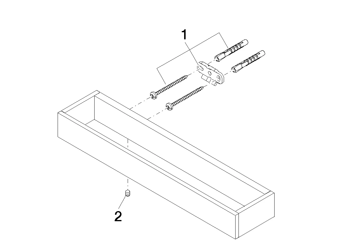 Dornbracht Wannengriff - Stichmaß 185 mm, Breite 300 mm, Höhe 35 mm, Ausladung 65 mm Dornbracht Wannengriff - Stichmaß 185 mm, Breite 300 mm, Höhe 35 mm, Ausladung 65 mm