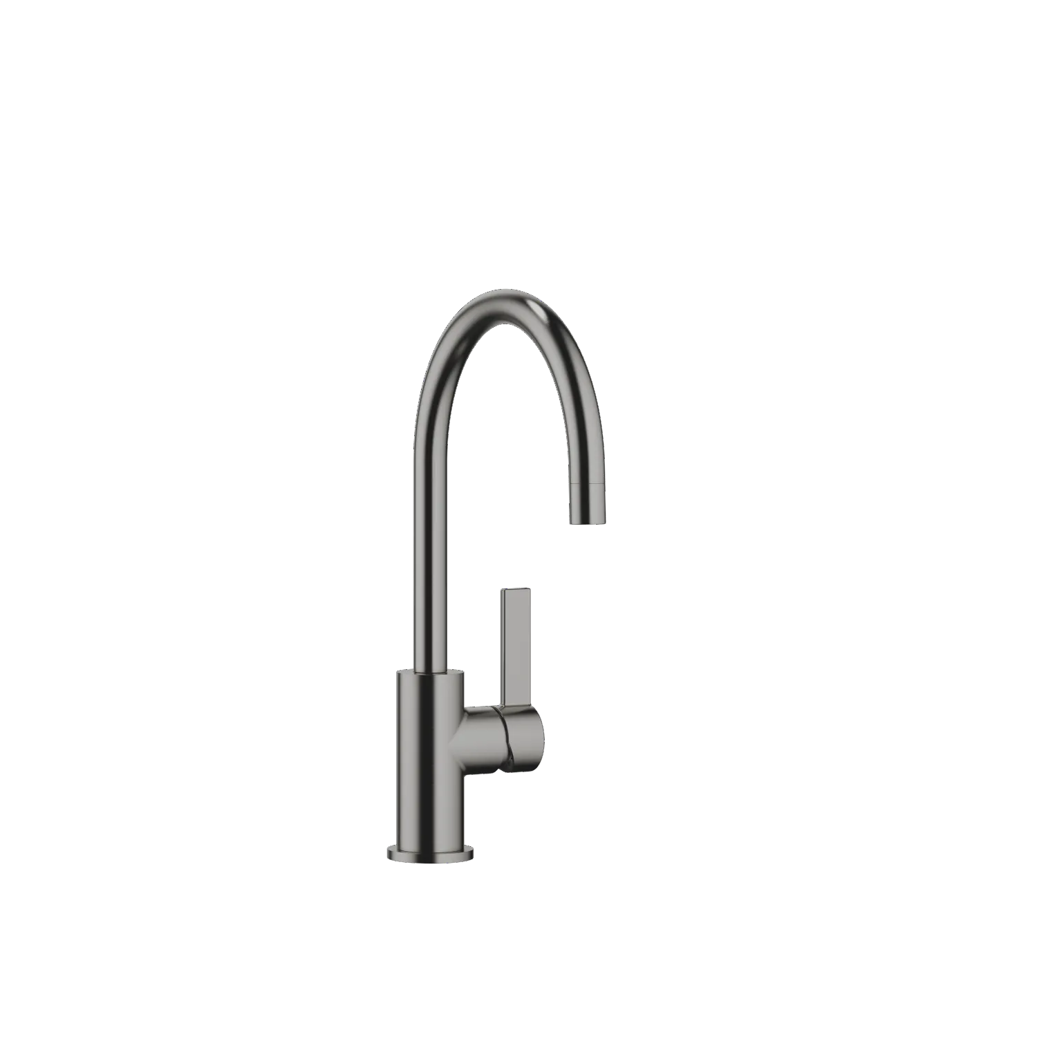 Dornbracht BAR TAP Einhebelmischer TARA ULTRA, 360° schwenkbarer Auslauf, Laminarstrahl, Ausladung 166 mm in Dark Platinum gebürstet