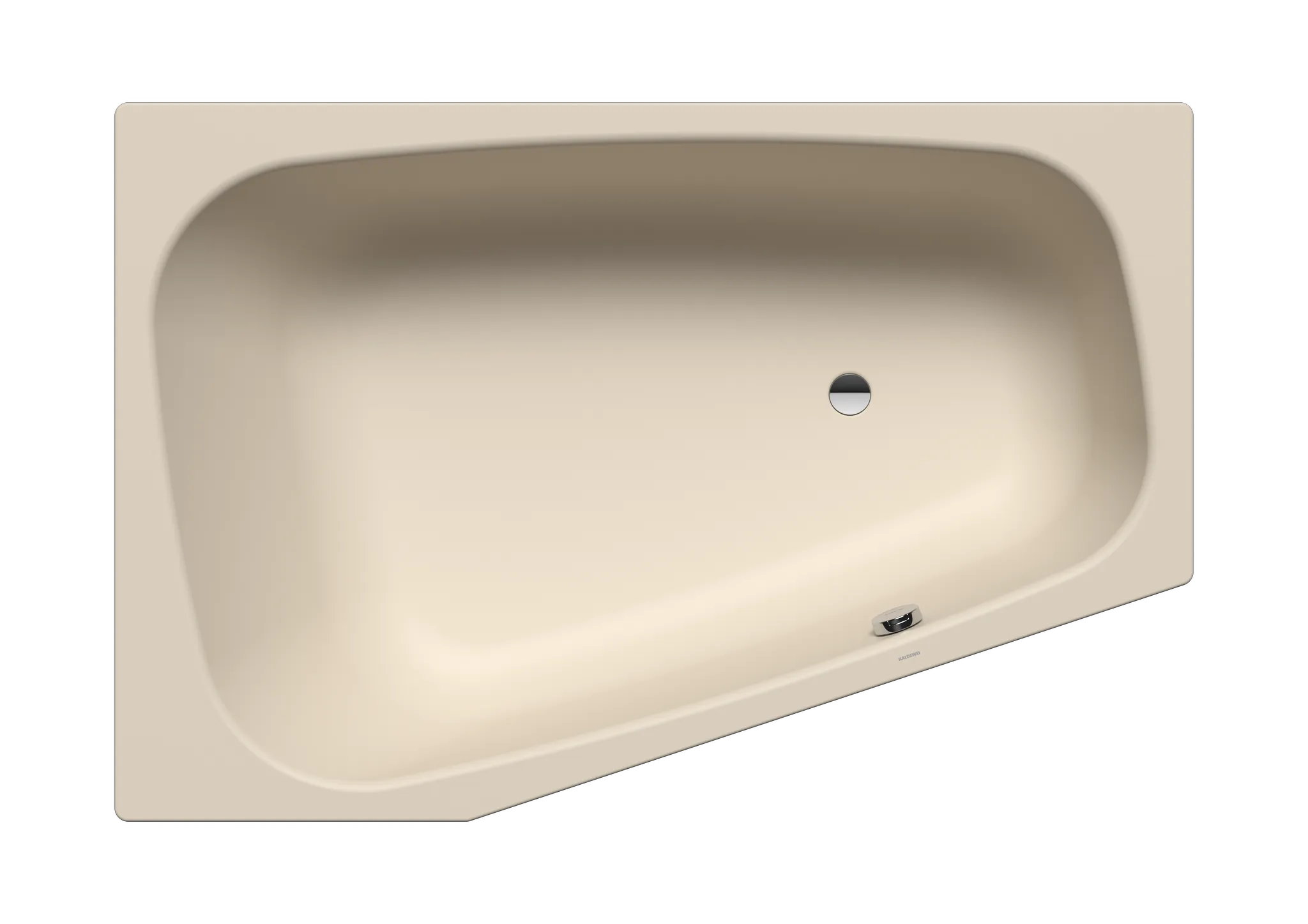 Kaldewei Badewanne „Plaza Duo“ trapez fünfeck 180 × 120 cm, ohne Grifflochbohrungen, rechts in warm beige 20