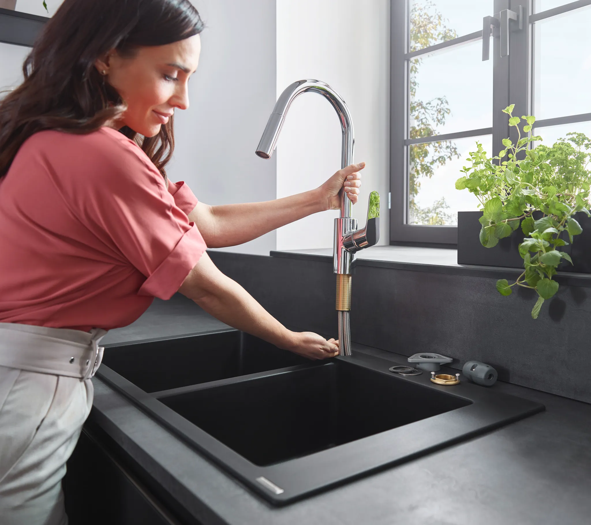 Hansgrohe Focus M41 Einhebel-Küchenmischer 240, Ausziehbrause 2jet Chrom Hansgrohe Focus M41 Einhebel-Küchenmischer 240, Ausziehbrause 2jet Chrom