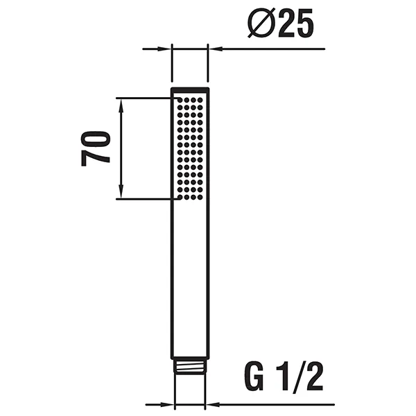 Handbrause TwinStick, Ø25mm, Vollmetall Brausestrahl: Rainspray Mit RubiClean Selbstreinigender Strahlformer Verkalkungsarm Durchfluss: 8.5 l/min (3 bar) chrom Handbrause TwinStick, Ø25mm, Vollmetall Brausestrahl: Rainspray Mit RubiClean Selbstreinigender Strahlformer Verkalkungsarm Durchfluss: 8.5 l/min (3 bar) chrom