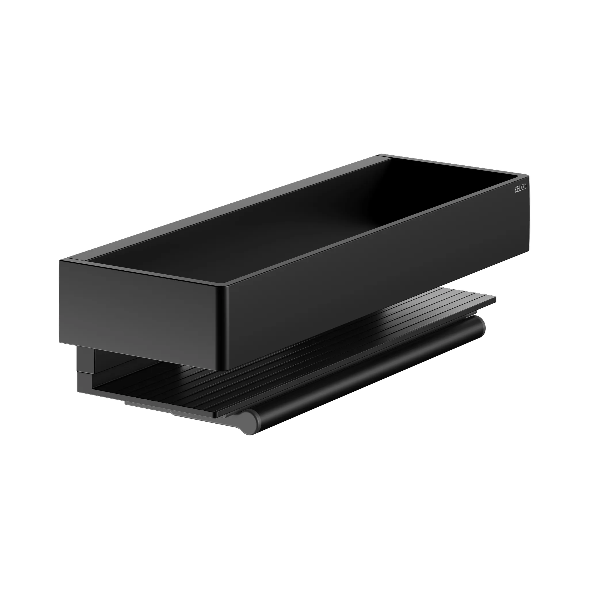 KEUCO EDITION 11 Duschablage mit Glasabzieher schwarz matt KEUCO EDITION 11 Duschablage mit Glasabzieher schwarz matt