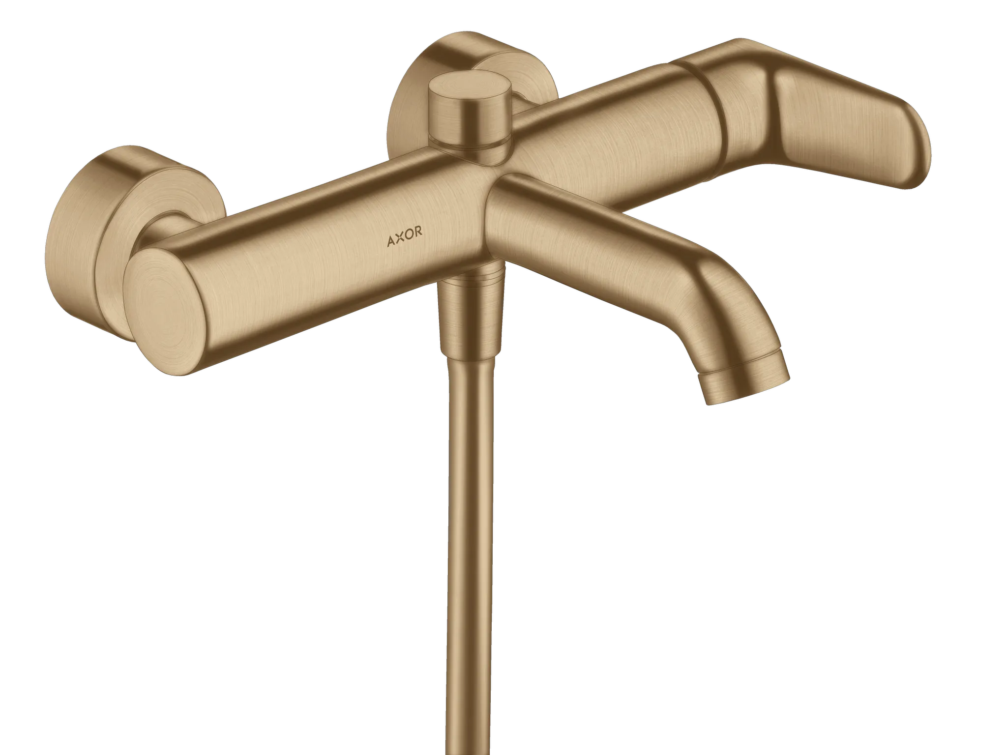 Hansgrohe AXOR Citterio M Einhebel-Wannenmischer Aufputz Brushed Bronze, Ausladung 200 mm, DN15 S-Anschlüsse