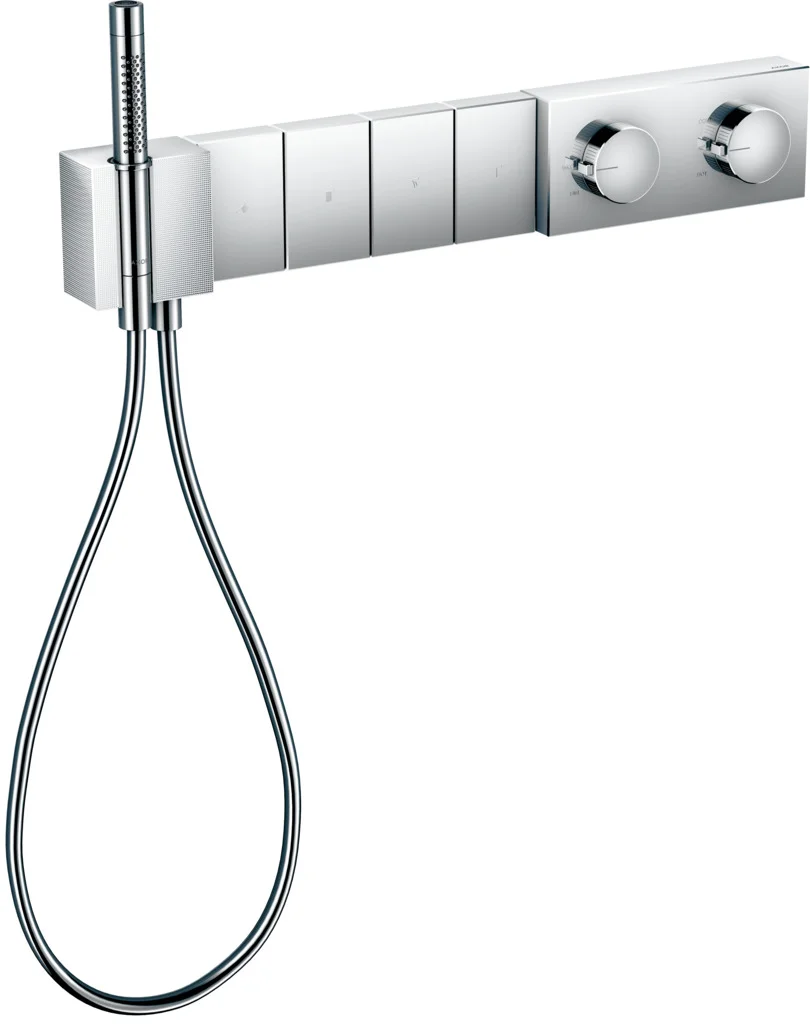Hansgrohe AXOR Edge Thermostatmodul Select 4 Verbraucher, Diamantschliff Chrom, Unterputz, max. Durchfluss 39 l/min bei 3 bar Hansgrohe AXOR Edge Thermostatmodul Select 4 Verbraucher, Diamantschliff Chrom, Unterputz, max. Durchfluss 39 l/min bei 3 bar