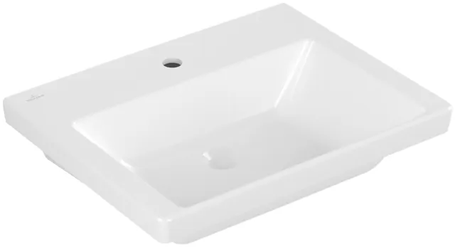 Villeroy & Boch Wandwaschtisch aus TitanCeram „Subway 3.0“ 600 × 470 × 165 mm, ohne Hahnlochbohrung, Hahnlochposition mittig in Weiß Alpin Villeroy & Boch Wandwaschtisch aus TitanCeram „Subway 3.0“ 600 × 470 × 165 mm, ohne Hahnlochbohrung, Hahnlochposition mittig in Weiß Alpin