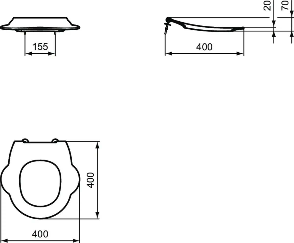 Ideal Standard WC-Sitz „Contour21Schools“ in Weiß