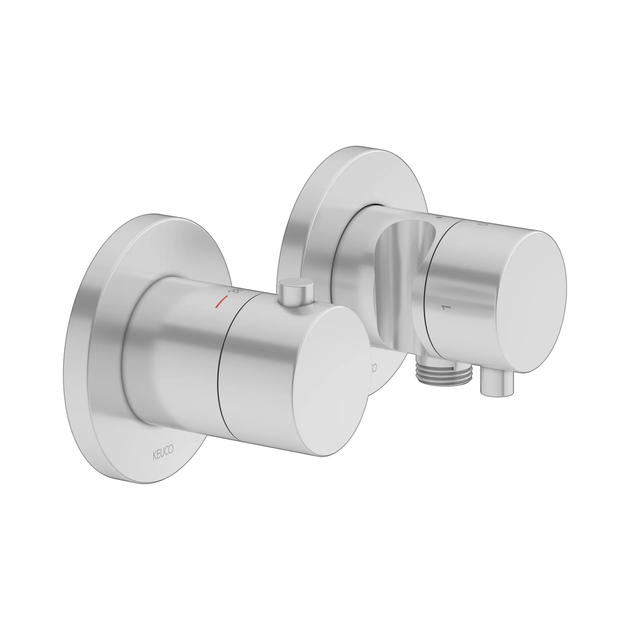Plan blue 53953171221 Thermostatarmatur Set UP 2-Wege m.Schlauchan./Brauseh. Aluminium-finish Plan blue 53953171221 Thermostatarmatur Set UP 2-Wege m.Schlauchan./Brauseh. Aluminium-finish
