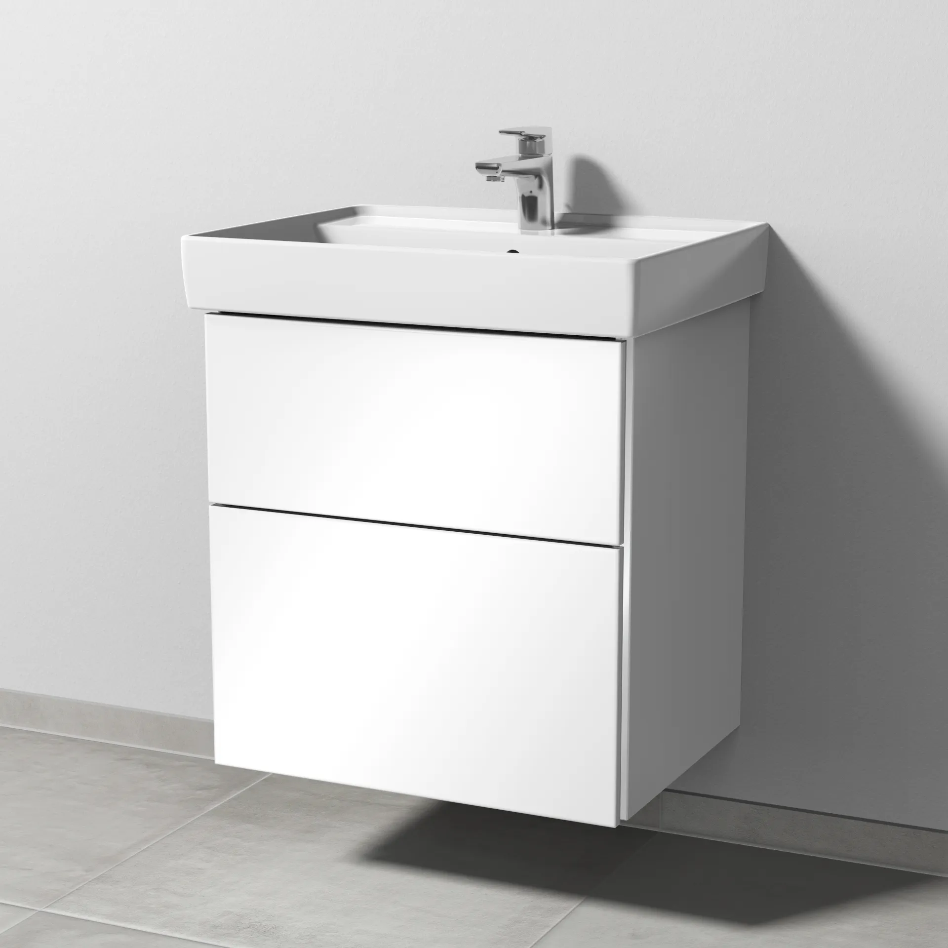 Sanipa Waschtischunterschrank „3way“ 550 × 588 × 447 mm in Weiß (glanz) Sanipa Waschtischunterschrank „3way“ 550 × 588 × 447 mm in Weiß (glanz)