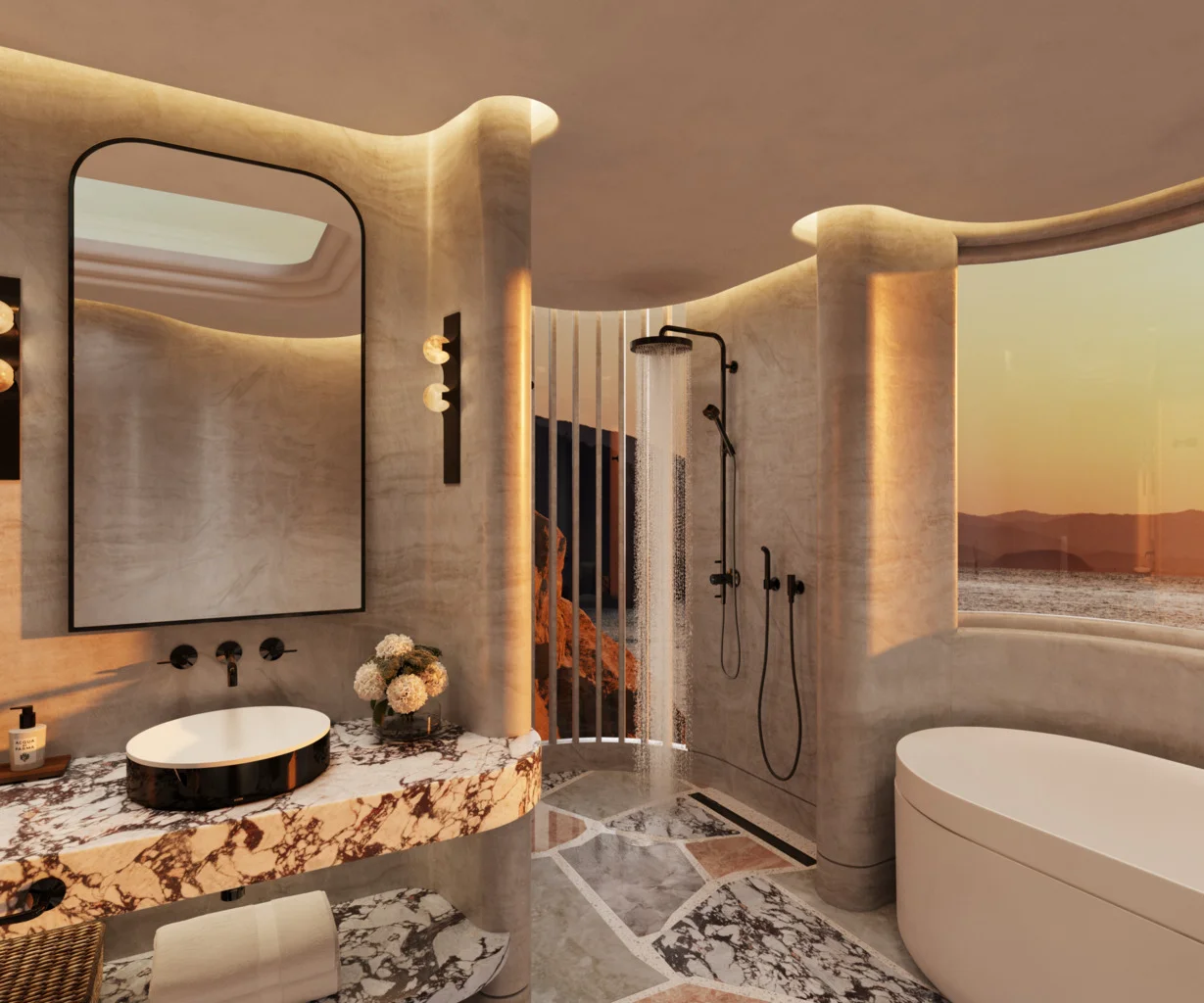 Hansgrohe AXOR Suite Badewanne, freistehend, weiß-chrom, 1900 x 850 mm, Einstiegshöhe 631 mm, Füllhöhe ca. 355 mm, Liegefläche 1685 x 627 mm