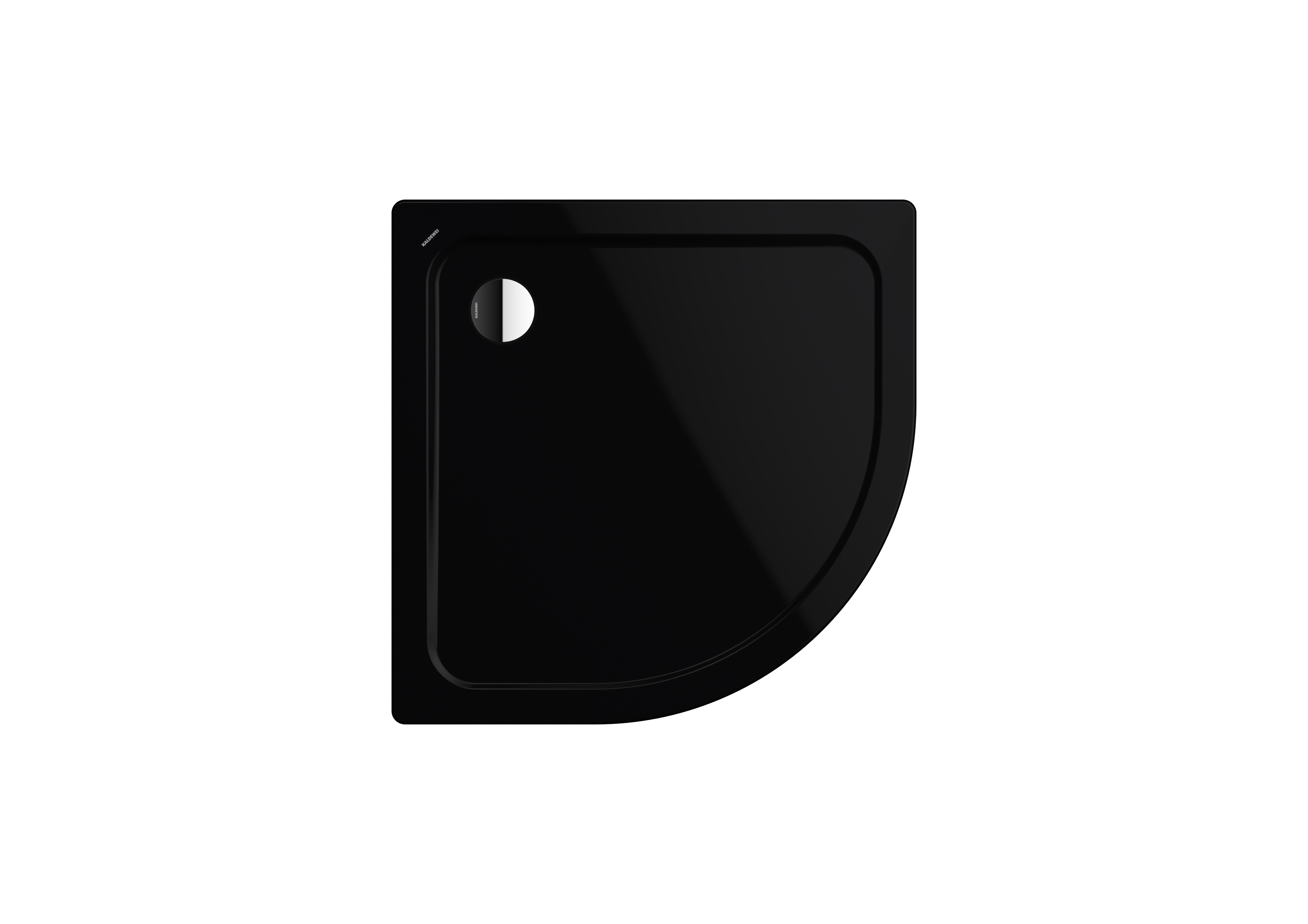 Kaldewei viertelkreis Duschwanne „Arrondo“ 90 × 90 cm in schwarz