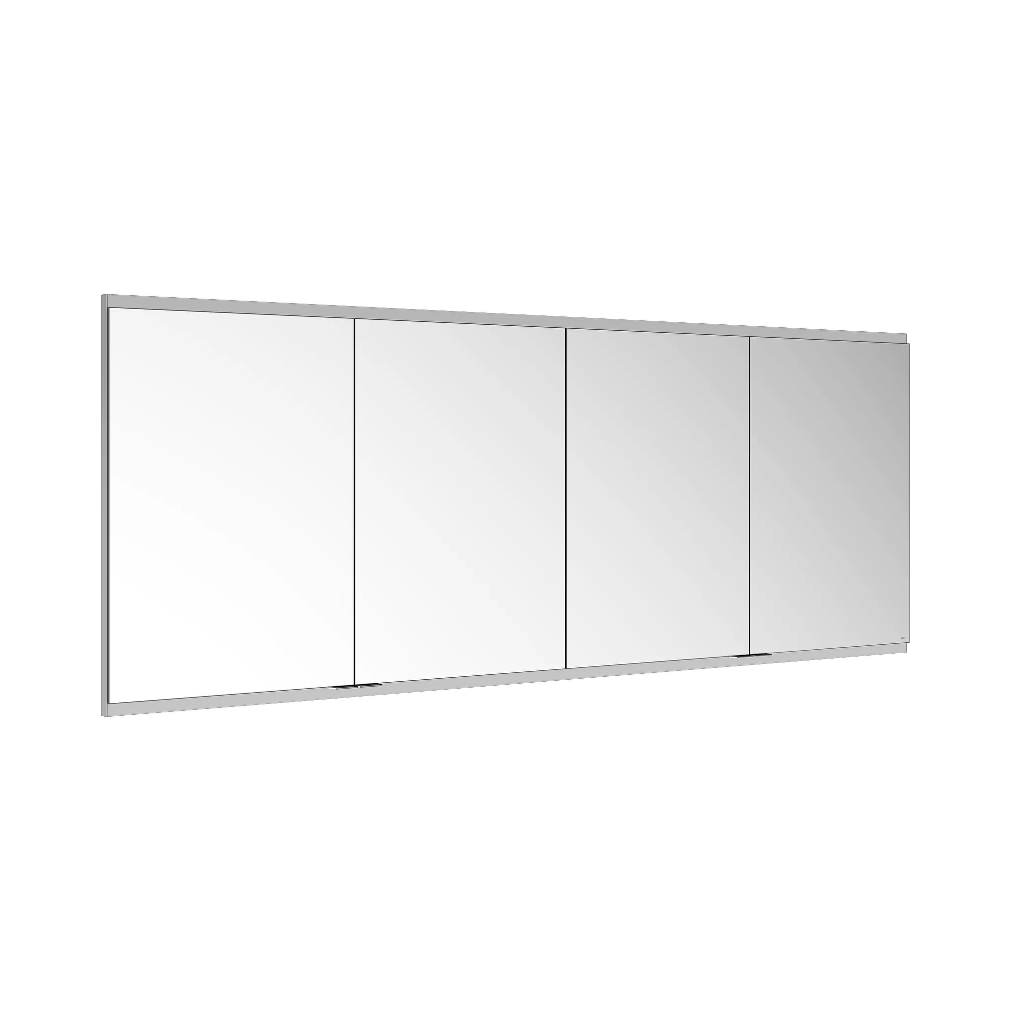 KEUCO Wandeinbau Spiegelschrank 4-türig „Royal Modular 2.0“ in Silber (eloxiert), Unterputz, ohne Beleuchtung, mit Steckdosen 2000 × 700 × 160 mm