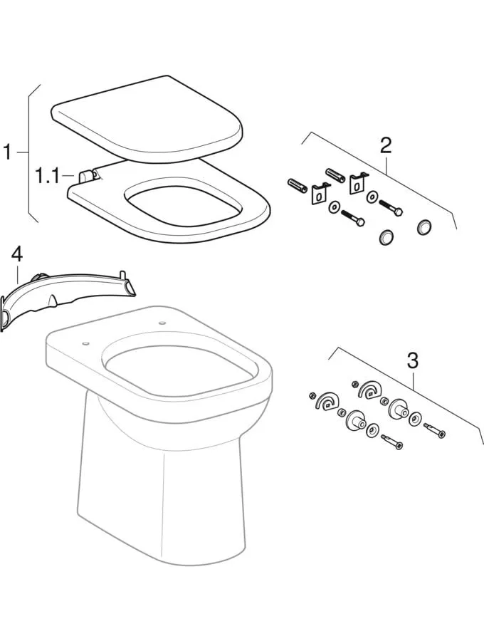 Stand-Tiefspül-WC erhöht „Renova Comfort“ 39 × 46 × 55,5 cm in weiß alpin, mit Spülrand, Abgang waagerecht Stand-Tiefspül-WC erhöht „Renova Comfort“ 39 × 46 × 55,5 cm in weiß alpin, mit Spülrand, Abgang waagerecht