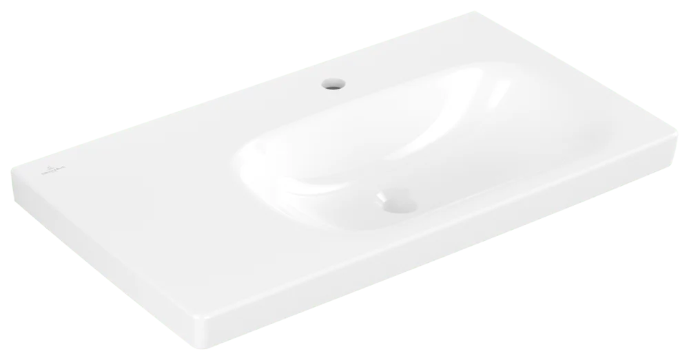 Villeroy & Boch Skyla Schrankwaschtisch TitanCeram 800x460mm Rechteck Weiß Alpin Villeroy & Boch Skyla Schrankwaschtisch TitanCeram 800x460mm Rechteck Weiß Alpin