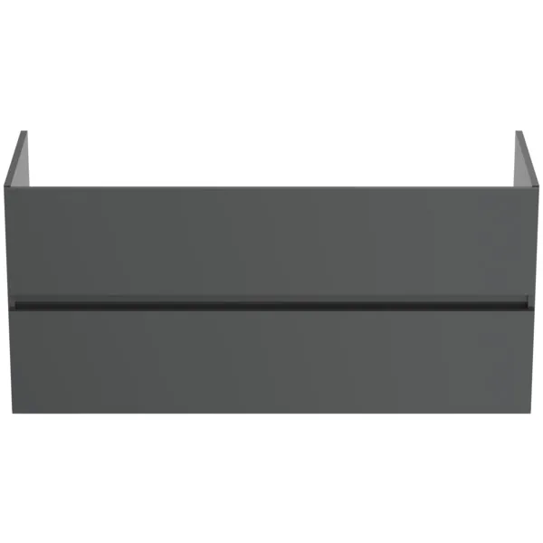 Ideal Standard Waschtischunterschrank „Eurovit+“ 120 × 55 × 44 cm Hochglanz grau lackiert Ideal Standard Waschtischunterschrank „Eurovit+“ 120 × 55 × 44 cm Hochglanz grau lackiert