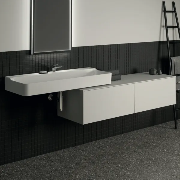 Ideal Standard Waschtischunterschrank „Conca“ 158,7 × 37 × 50,5 cm Weiß matt lackiert