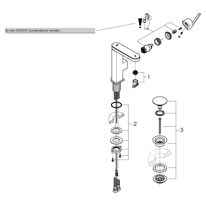 Einhand-Waschtischbatterie Plus 23958_3, LED Display mit Temperaturanzeige, M-Size, Einlochmontage, glatter Körper, Push-open Ablaufgarnitur 1 1/4″, chrom