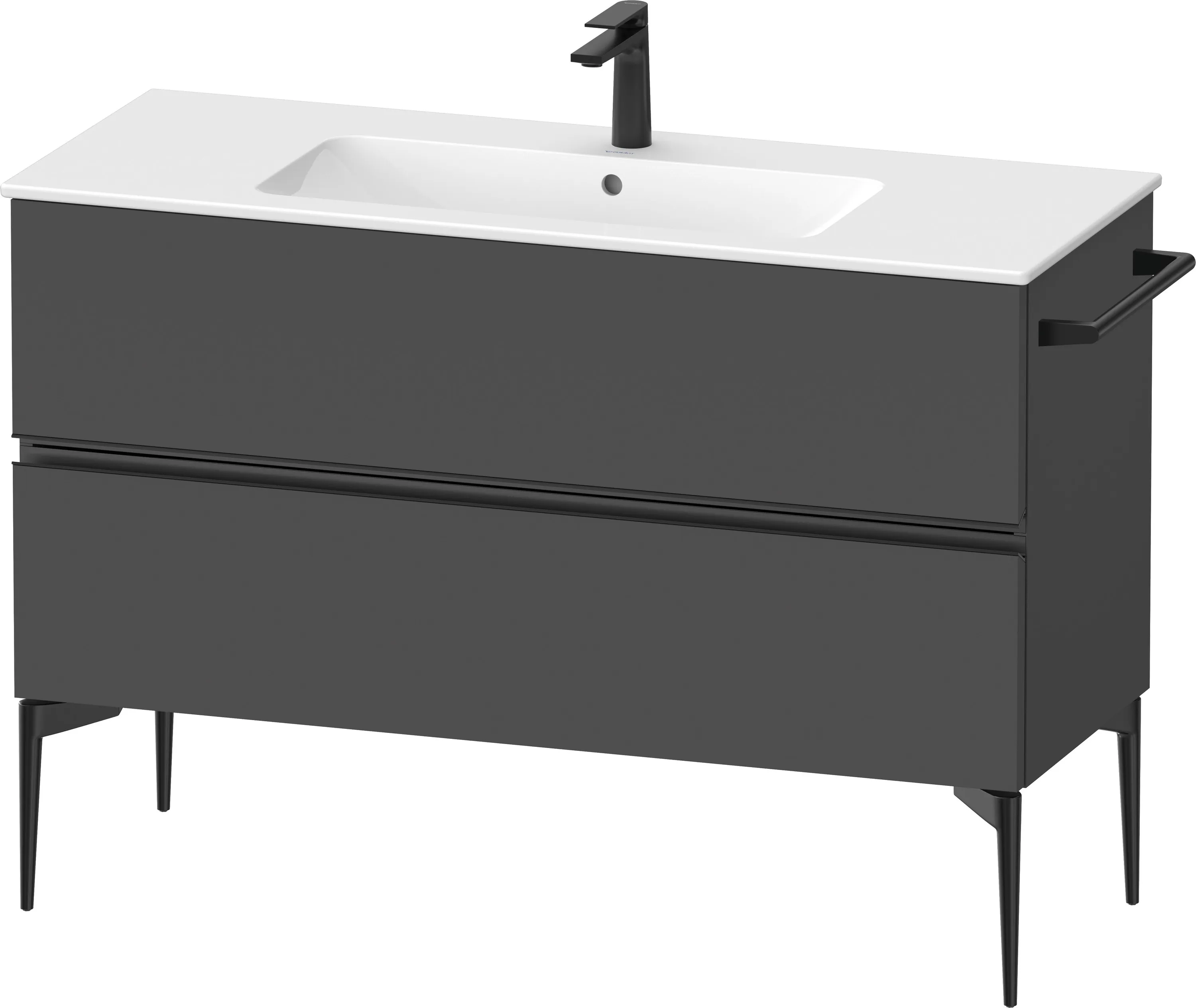 Duravit Waschtischunterschrank „Sivida“ 121 × 59,1 × 47,7 cm Graphit Matt