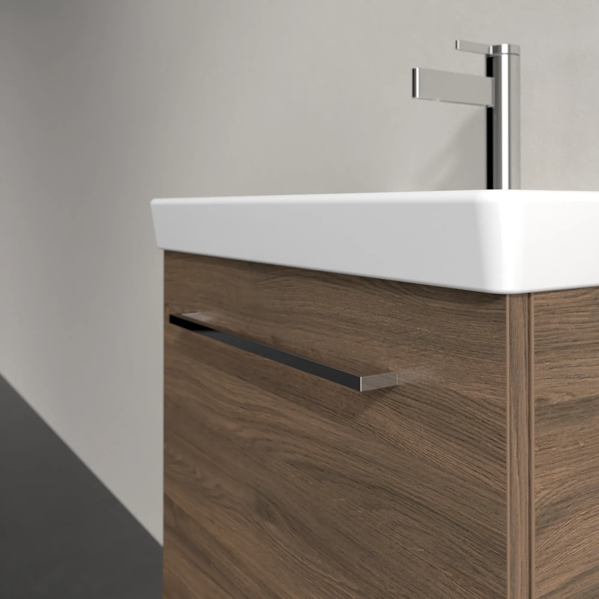 Villeroy & Boch Waschbeckenunterschrank Avento Arizona Oak, 530x514x352mm, 1 Tür, SoftClosing, Wandmontage