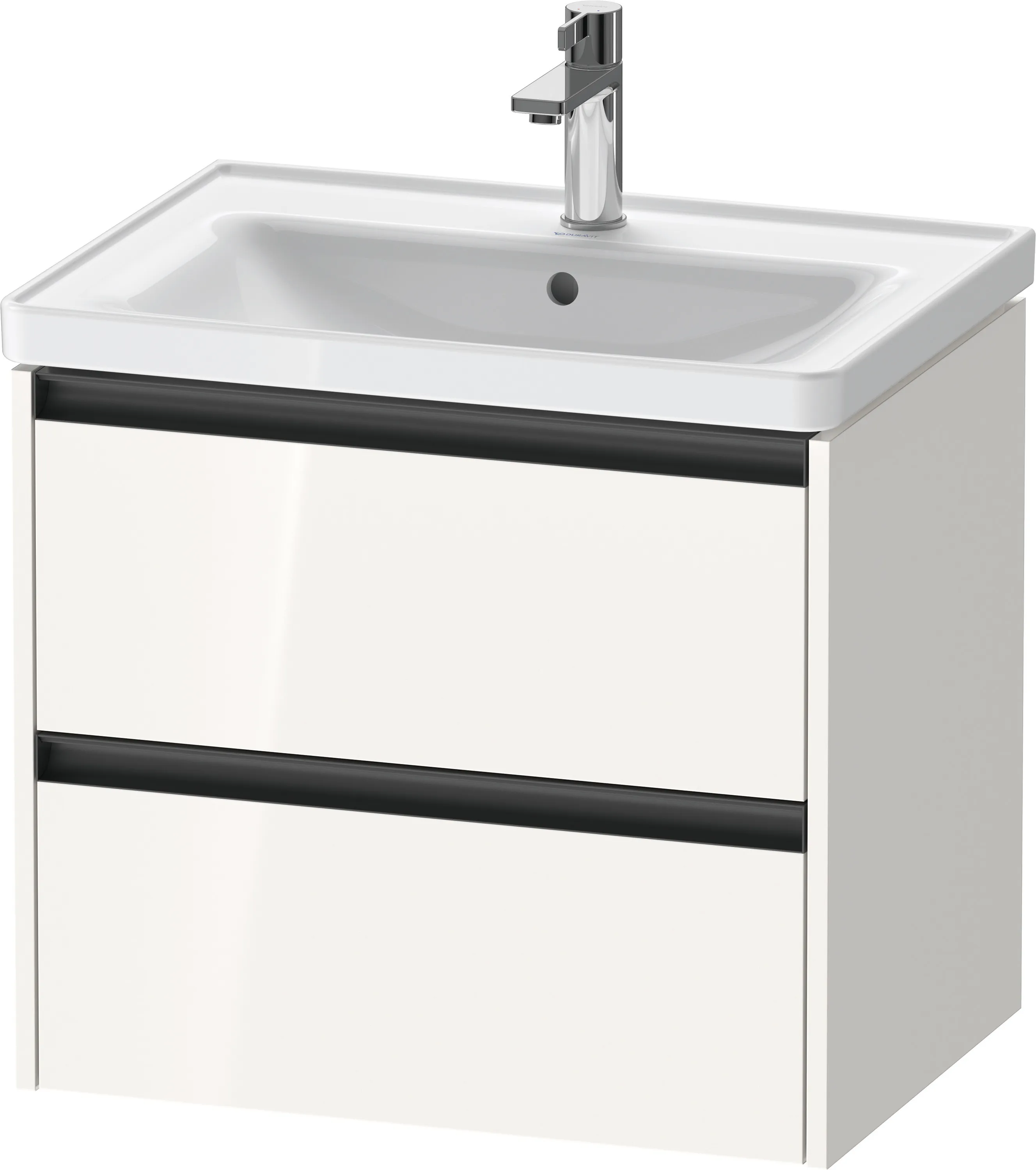 Duravit Waschtischunterschrank wandhängend „Ketho.2“ 63,4 × 54,9 × 45,5 cm Weiß Hochglanz