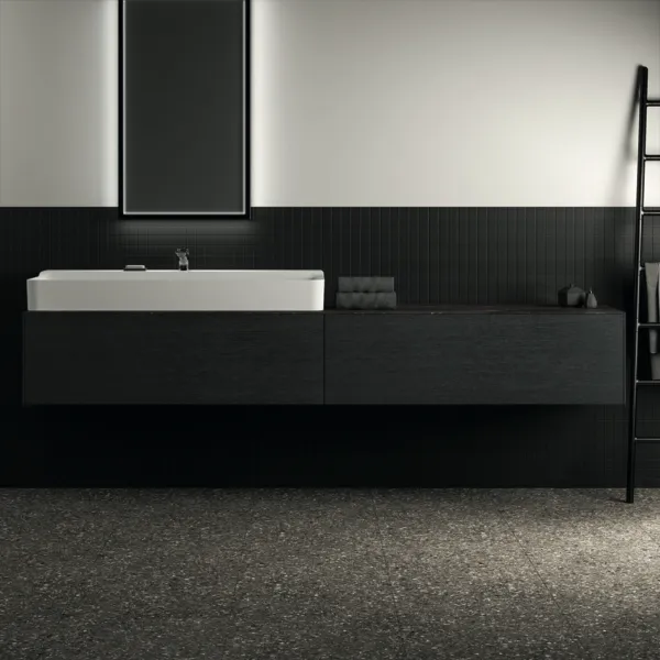 Ideal Standard Waschtischunterschrank „Conca“ 238,5 × 36 × 50,5 cm Eiche geflammt Furnier Ideal Standard Waschtischunterschrank „Conca“ 238,5 × 36 × 50,5 cm Eiche geflammt Furnier
