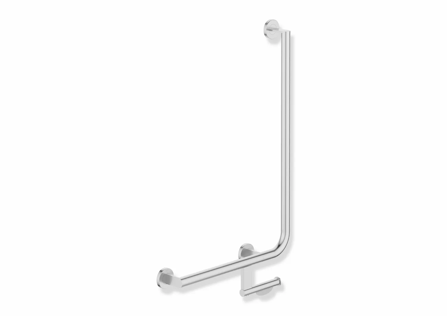 HEWI Winkelgriff mit WC-Papierrollenhalter, System 900, links HEWI Winkelgriff mit WC-Papierrollenhalter, System 900, links