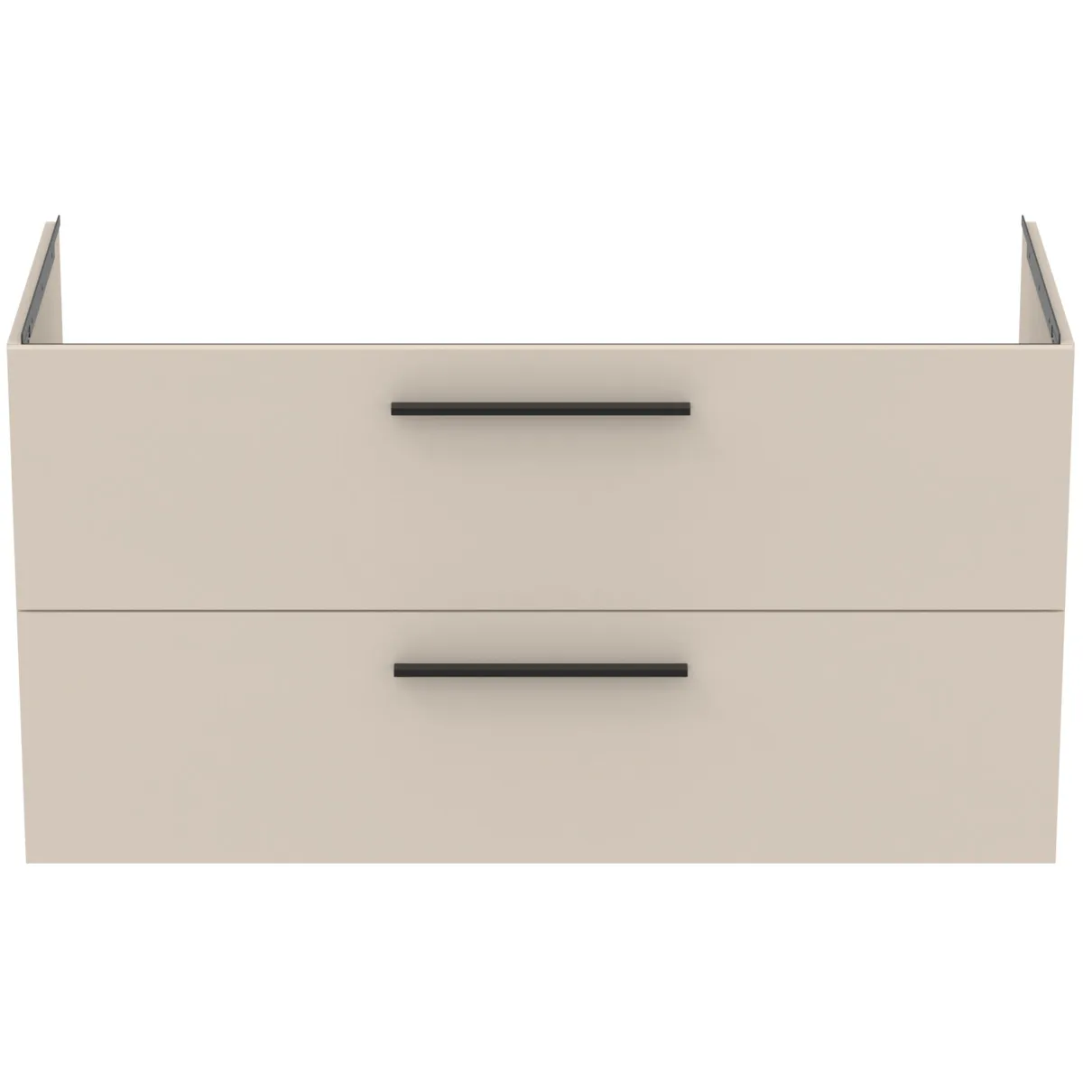 Möbelwaschtischunterschrank i.life B 2 Auszüge Siphonausschnitt auf der rechten Seite 1200x505x630mm Weiß matt Möbelwaschtischunterschrank i.life B 2 Auszüge Siphonausschnitt auf der rechten Seite 1200x505x630mm Weiß matt