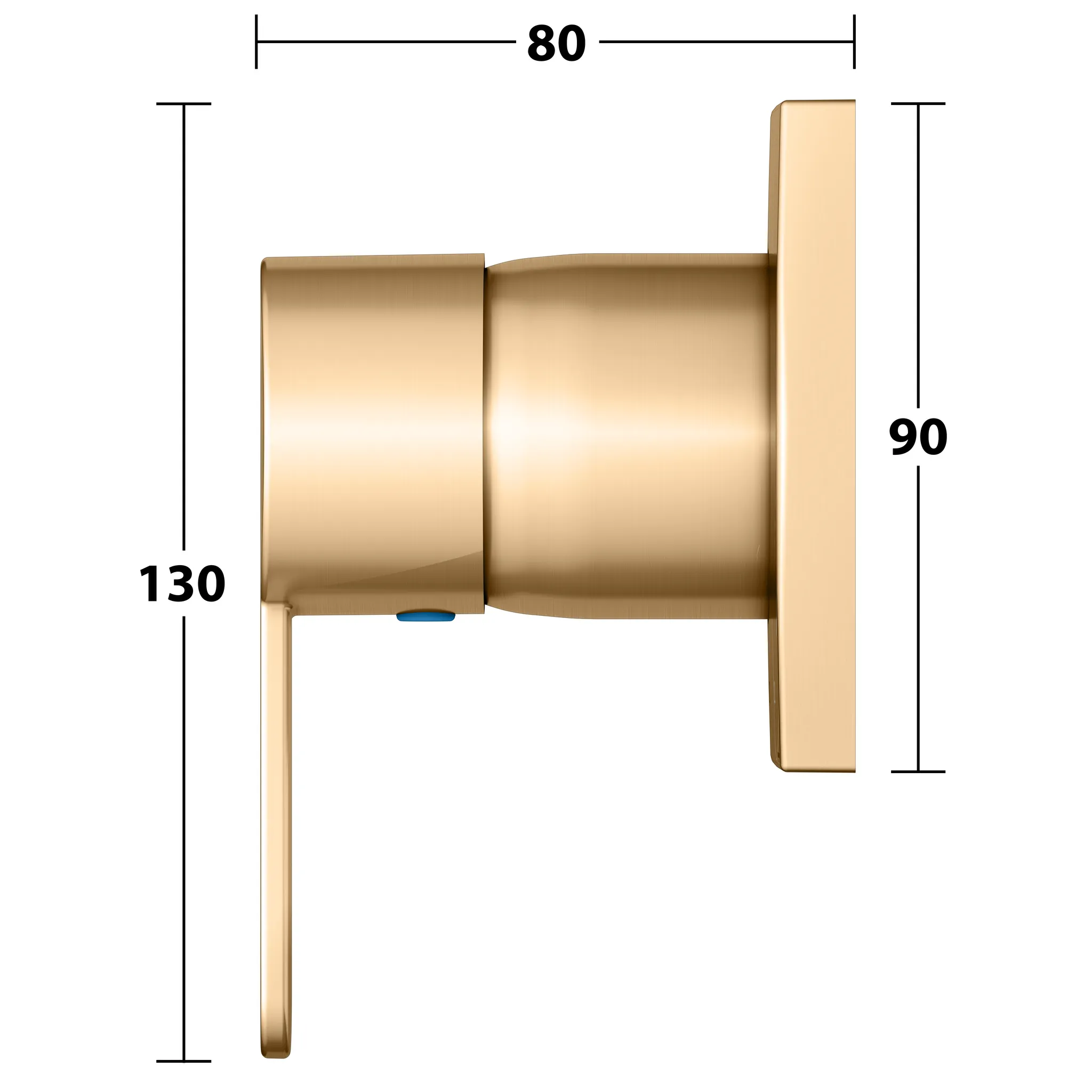 KEUCO IXMO Einhebelmischer Unterputz IXMO Flat mit eckiger Rosette/IXMO Flat Messing gebürstet
