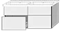 Sanipa Waschtischunterschrank „3way“ 1255 × 588 × 462 mm in Anthrazit (glanz), Becken links und rechts Sanipa Waschtischunterschrank „3way“ 1255 × 588 × 462 mm in Anthrazit (glanz), Becken links und rechts