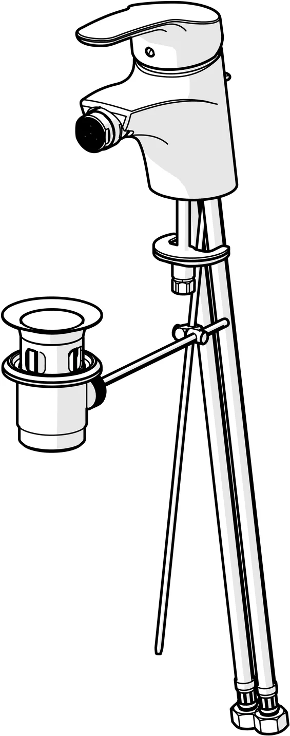 HansaMIX Bidetarmatur Einhebelmischer HansaMIX 0106 Chrom