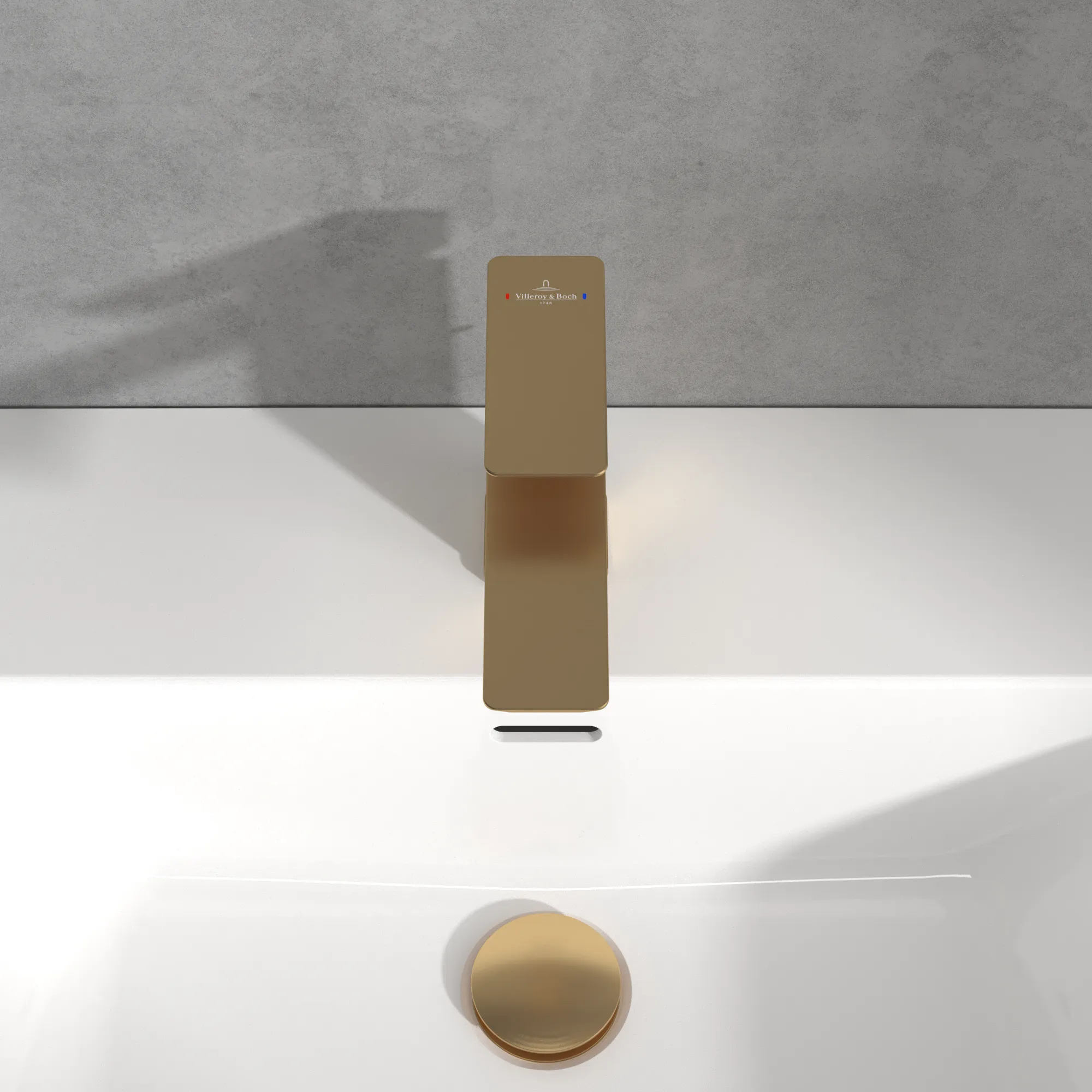 Villeroy & Boch Subway 3.0 Einhebel-Waschtischarmatur, Brushed Gold, 51x176x155 mm, verstellbarer Strahlregler, AirPlus, AquaSmart Villeroy & Boch Subway 3.0 Einhebel-Waschtischarmatur, Brushed Gold, 51x176x155 mm, verstellbarer Strahlregler, AirPlus, AquaSmart