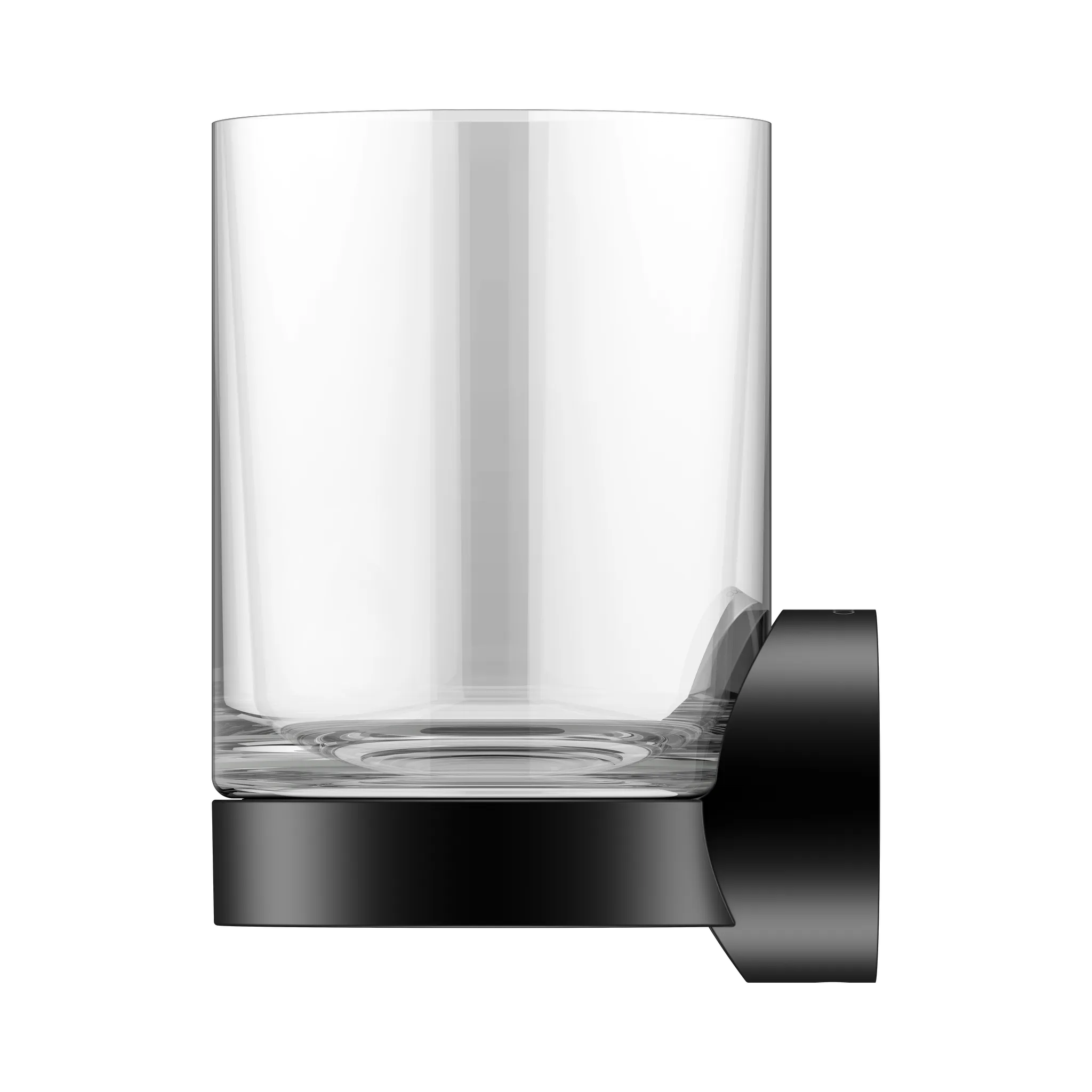 Collection REVA Glashalter mit Echtkristall-Glas schwarz matt