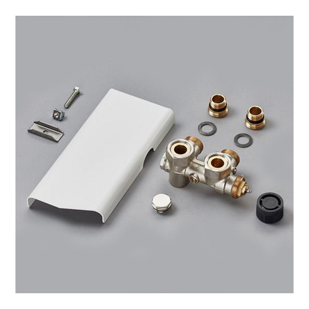 Anschlussarmatur für „Yucca“ Blende lang in weiß Anschlussarmatur für „Yucca“ Blende lang in weiß