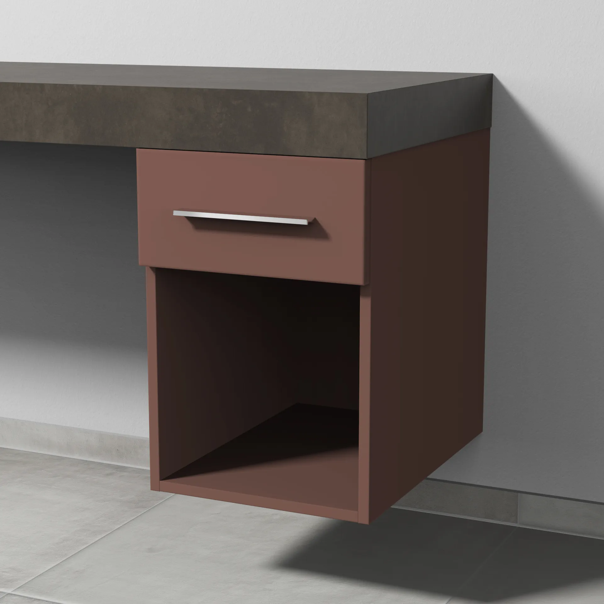 Sanipa Anbauschrank „2morrow“ 350 × 510 × 520 mm in Wine-Red